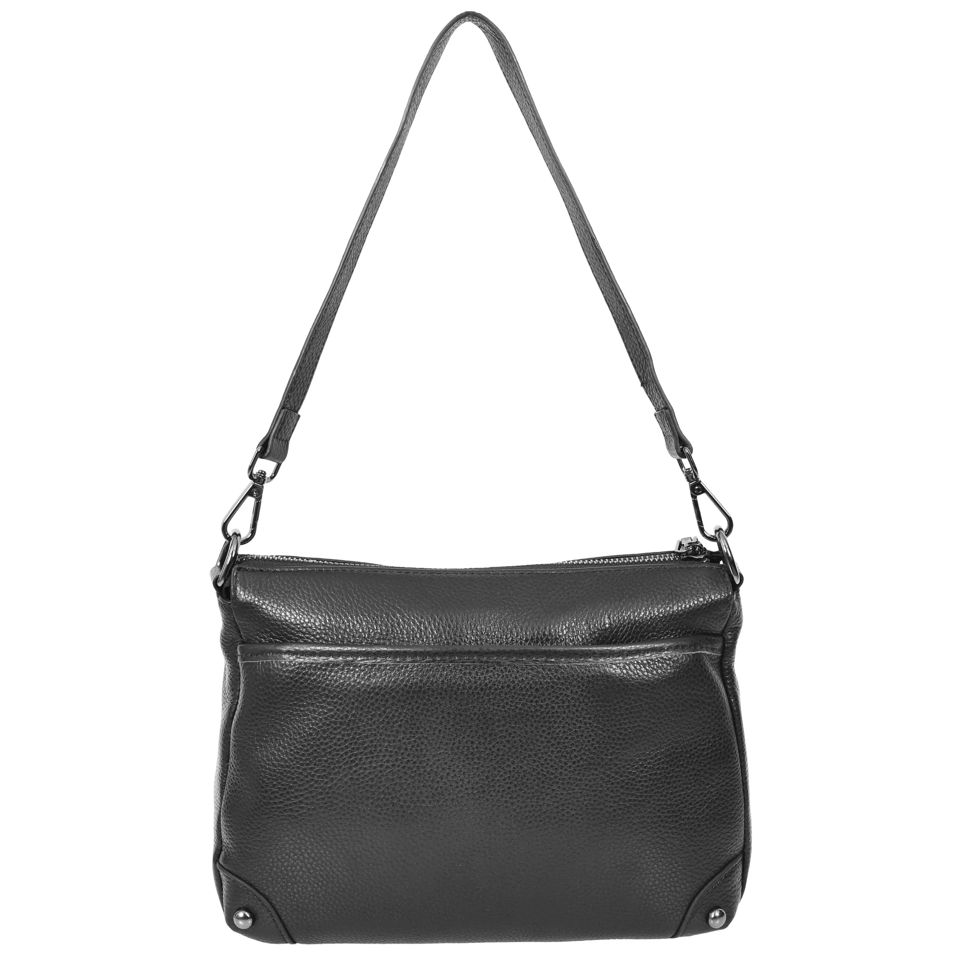 Womens Leather 2-in-1 Cross Body Shoulder Bag Olivia Black