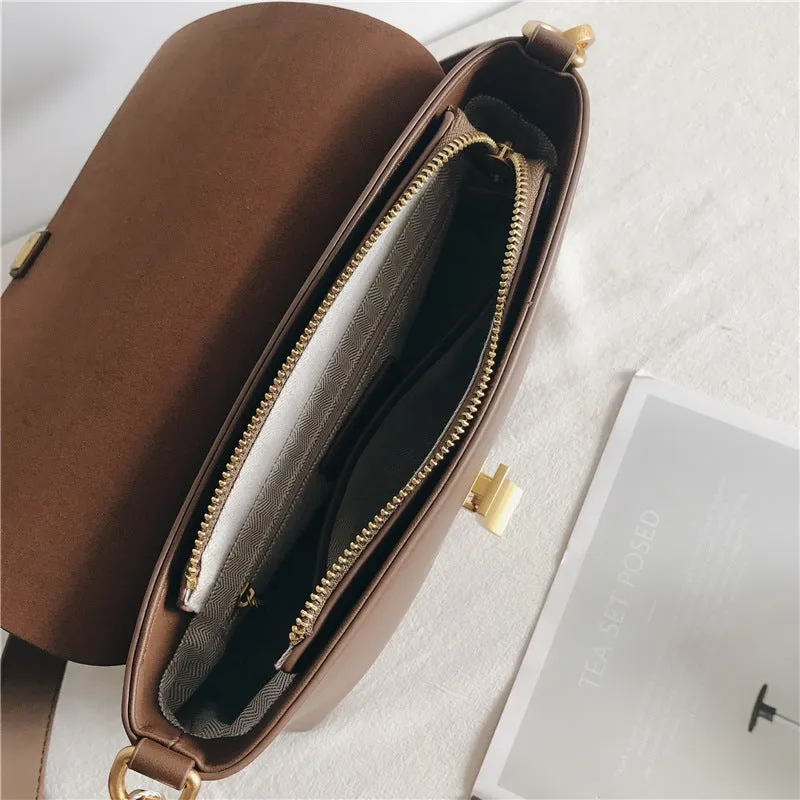 Womens Leather Shoulder Underarm Bag