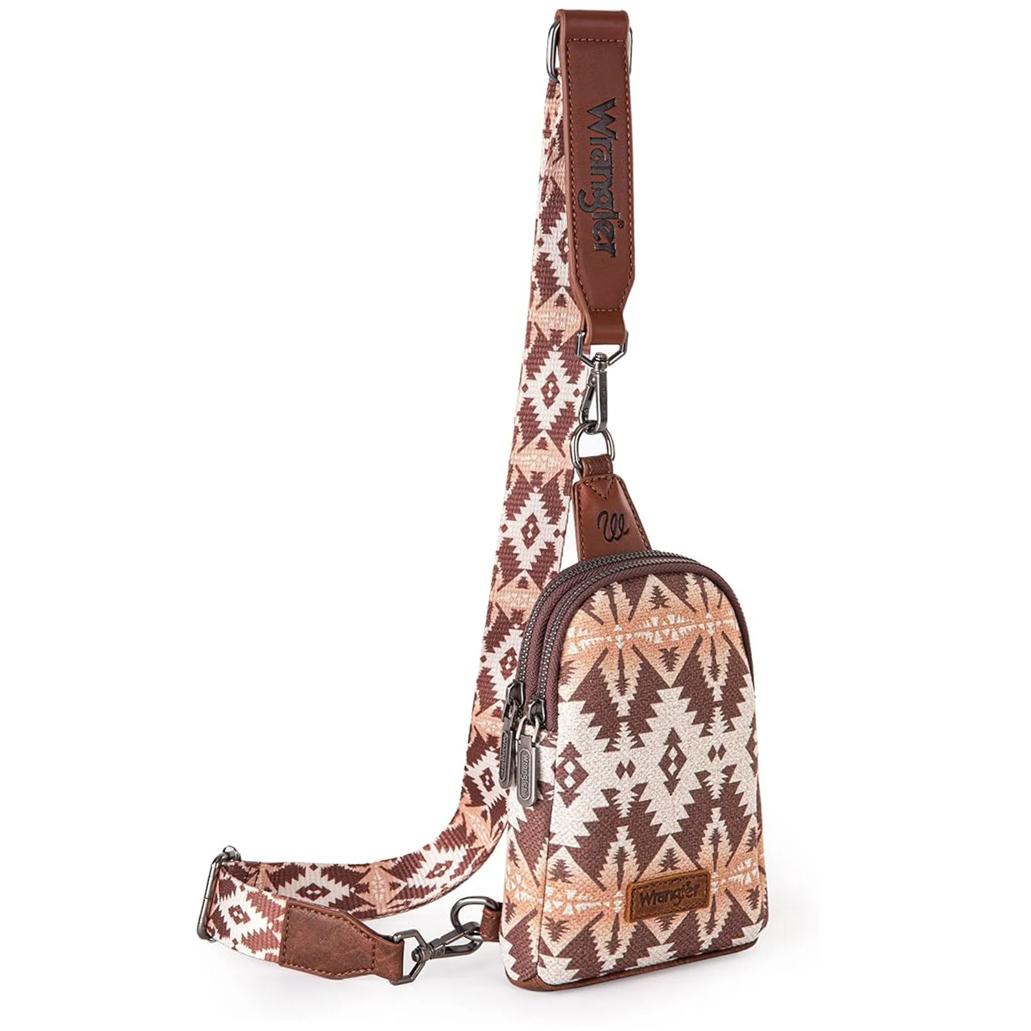 Wrangler Coffee Color Aztec Crossbody