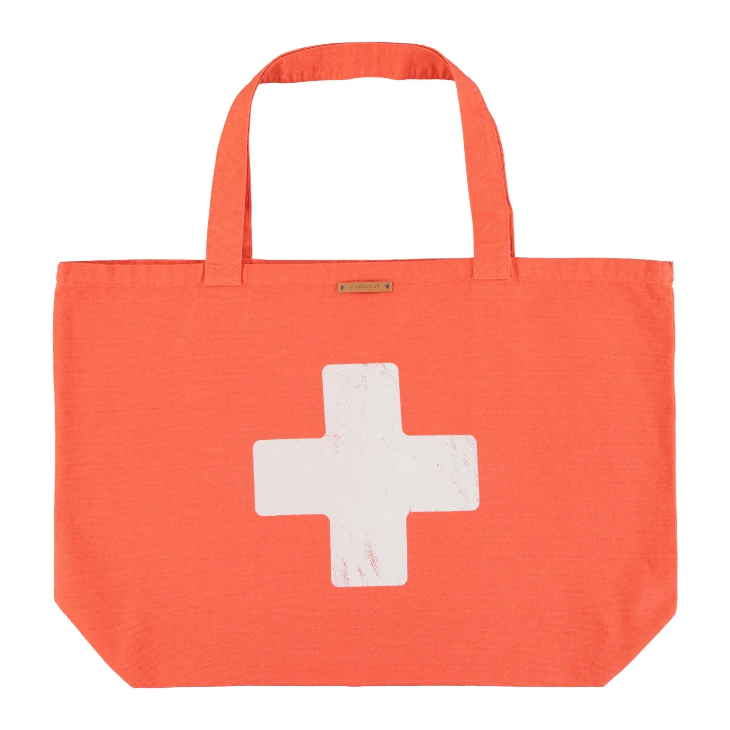 XL bag | orange w/ "first aid" print