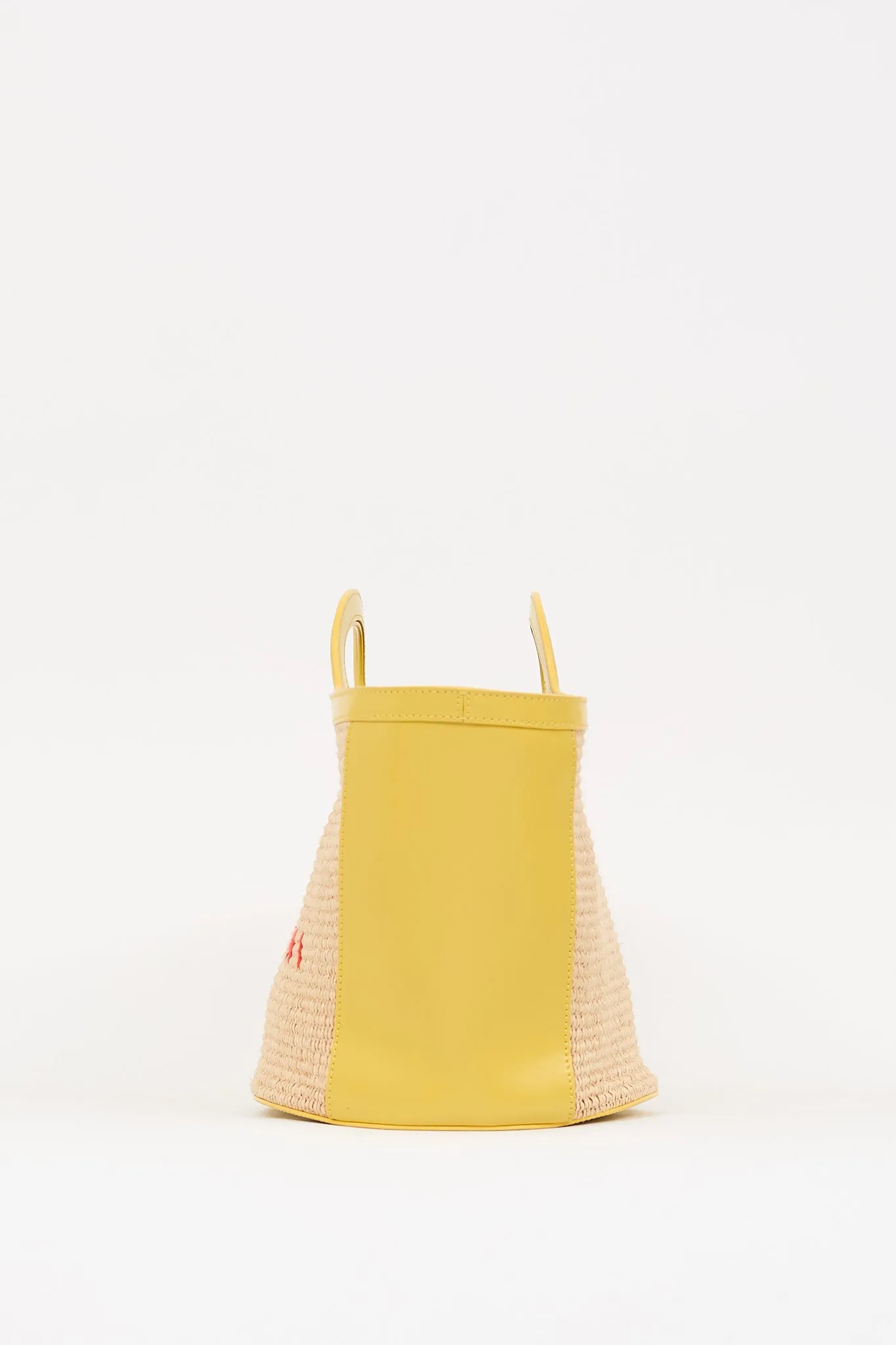 Yellow & Beige Tropicalia Logo Tote Bag